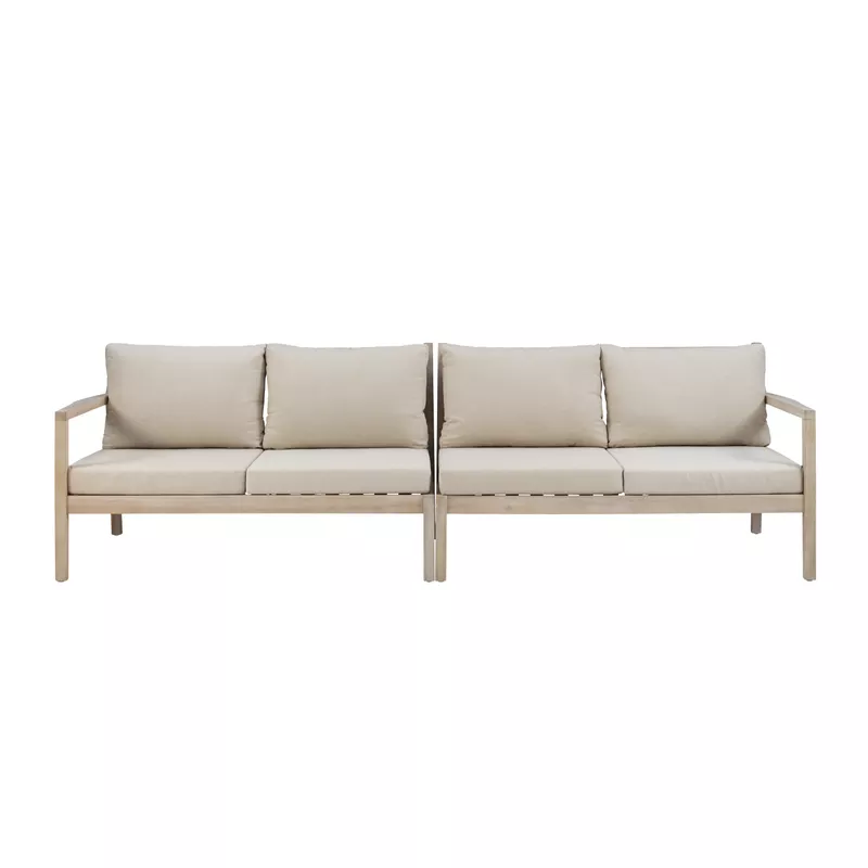 Searle Loveseat Beige Natural Set Of 2