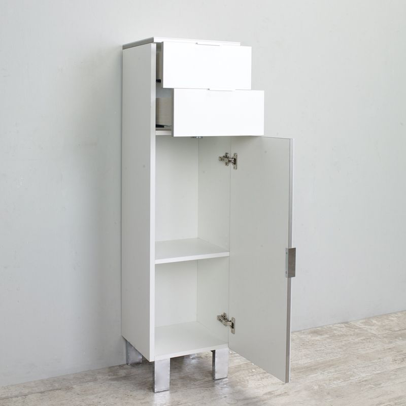 Eviva Geminis White Wood 14-inch Free-standing Side Cabinet