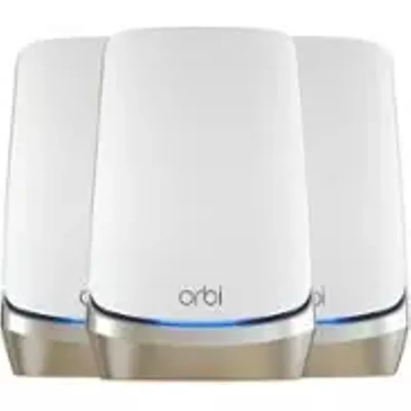 NETGEAR - Orbi 960 Series AXE11000 Quad-Band Mesh Wi-Fi 6E System (3-pack) - White