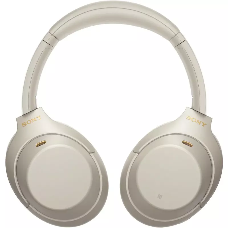 Sony - WH1000XM4 Wireless Noise-Cancelling Over-the-Ear Headphones - Silver