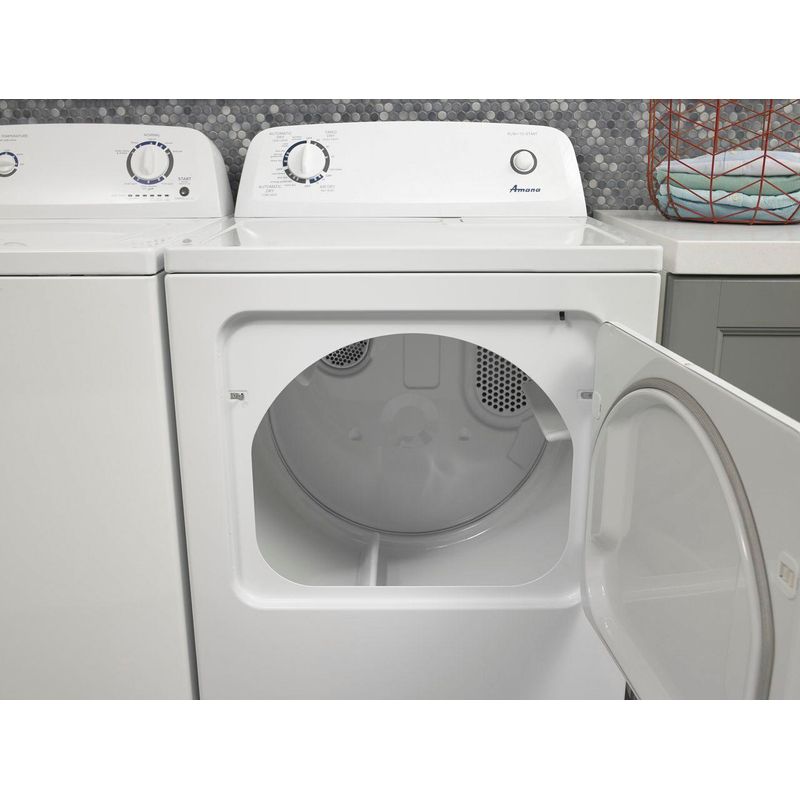 Alt View Zoom 6. Amana - 6.5 Cu. Ft. Gas Dryer with Automatic Dryness Control - White