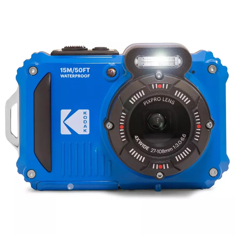 KODAK PIXPRO WPZ2 16MP Full HD Waterproof Rugged Digital Camera, Blue, Bundle with 32GB Memory Card and Camera Bag