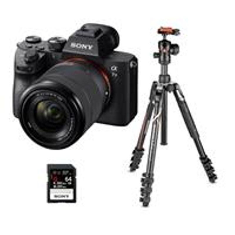 Sony Alpha a7 III 24MP UHD 4K Mirrorless Digital Camera with 28-70mm Lens - Bundle With Manfrotto Befree Advanced 4-Section Tripod with...