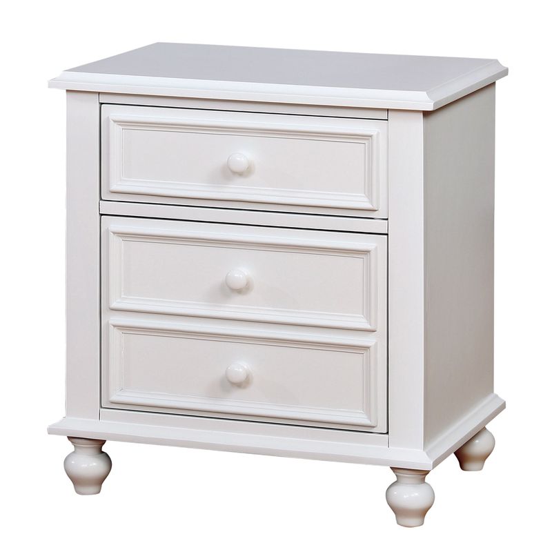 Ceralin Traditional Moulded 2-drawer Youth Nightstand by FOA - White