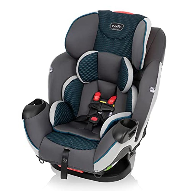 Evenflo Symphony All-in-One Convertible Car Seat with freeflow, Sawyer Green
