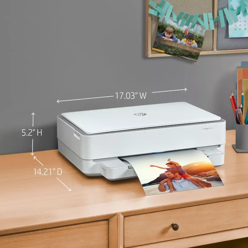 HP - ENVY 6055e Wireless Inkjet Printer with 3 months of Instant Ink Included with HP+ - White