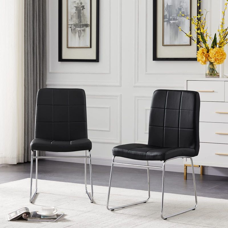 Sicotas Modern Dining Chairs (Set of 2) - N/A - Grey