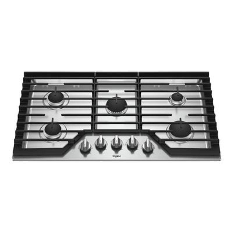 Whirlpool 36" Stainless Steel Gas Cooktop&#xa0;with Griddle