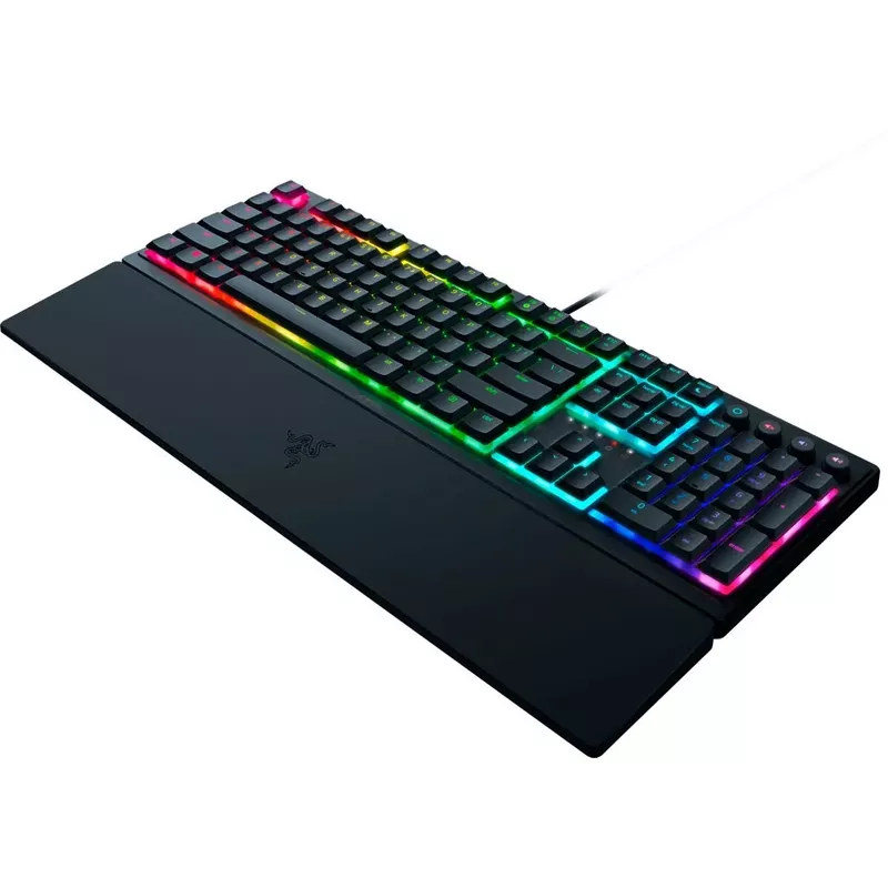 Razer - Ornata V3 Full-Size Wired Mecha-Membrane Gaming Keyboard with Chroma RGB Backlighting - Black