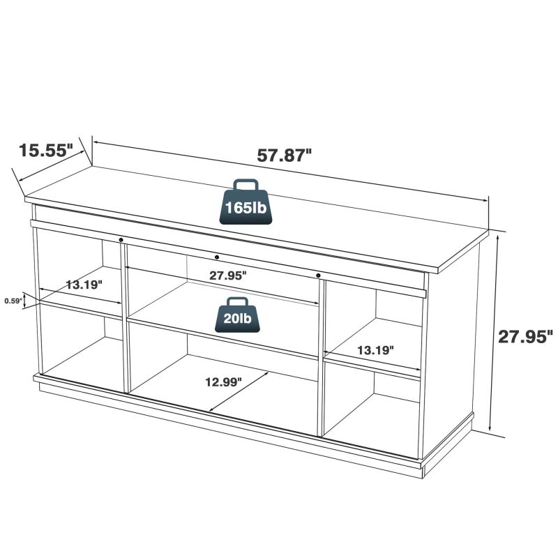 TV Stand for TVs up to 65",Homall - Brown