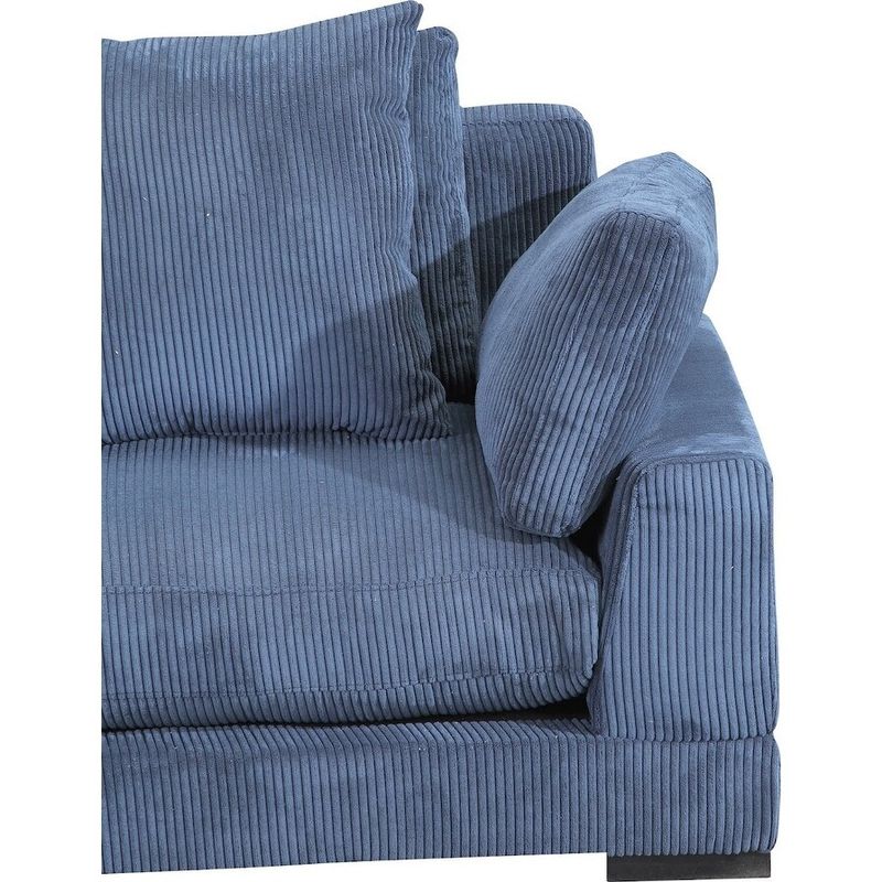 Aurelle Home Timothy Modern Modular Corner Chair Sectional Piece - 43.5 x 43.5 x 21 - Blue
