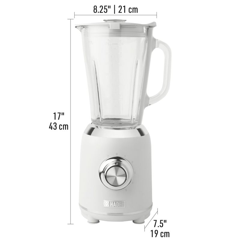 Haden Heritage 56 Ounce 5-Speed Retro Blender with Glass Jar - Ivory