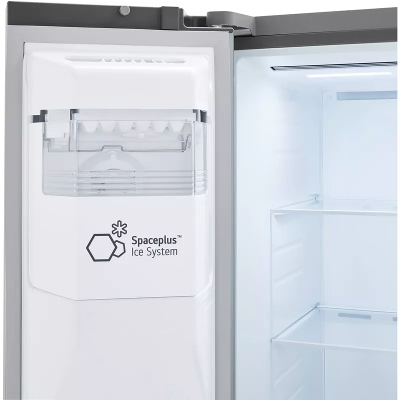 LG - 27.2 Cu. Ft. Side-by-Side Refrigerator with SpacePlus Ice - Stainless Steel