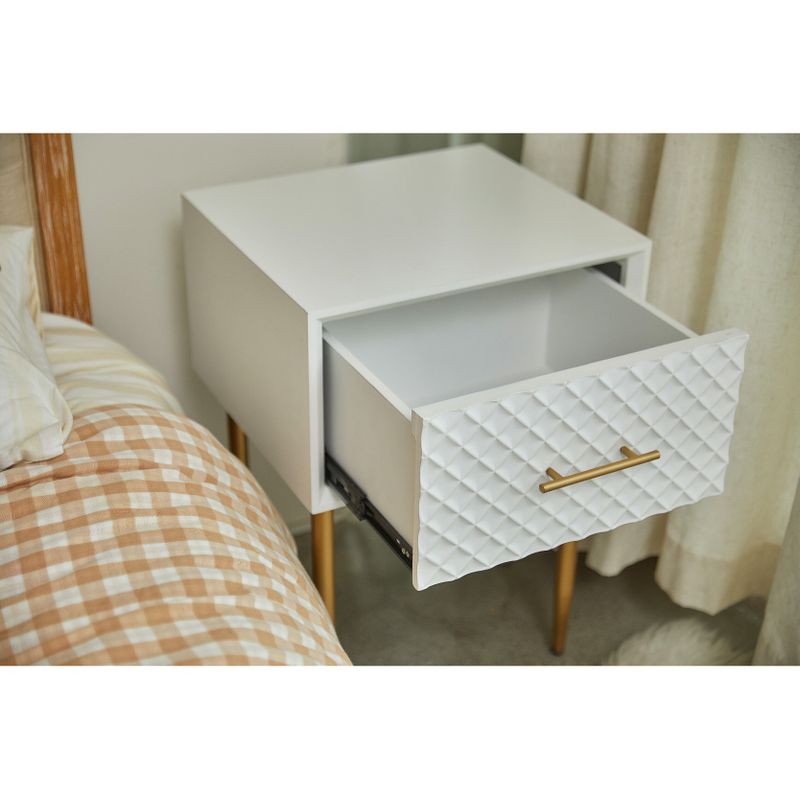 COZAYH Modern Contemporary Spacious Drawer Nightstand Side Table, Clean-Lined Transitional Style - 1-drawer