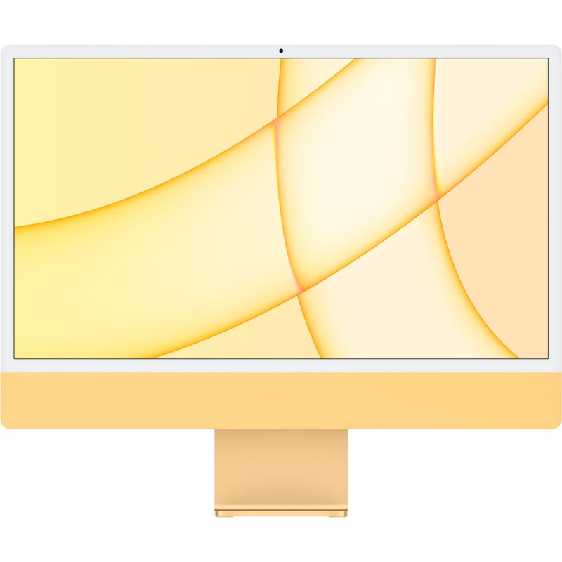 Front Zoom. 24" iMac with Retina 4.5K display - Apple M1 - 8GB Memory - 256GB SSD - w/Touch ID (Latest Model) - Yellow
