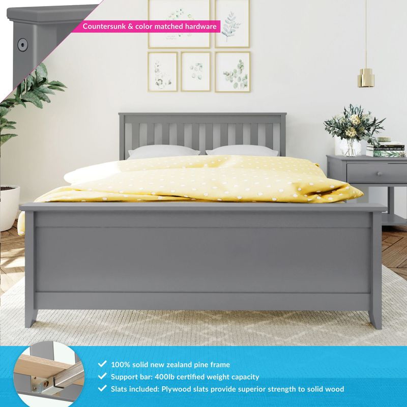 Max & Lily Full-Size Platform Bed - White