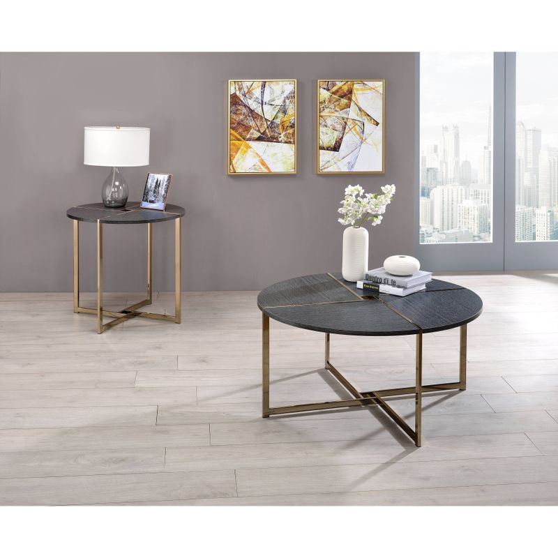 ACME Bromia Coffee Table in Black & Champagne - Wood