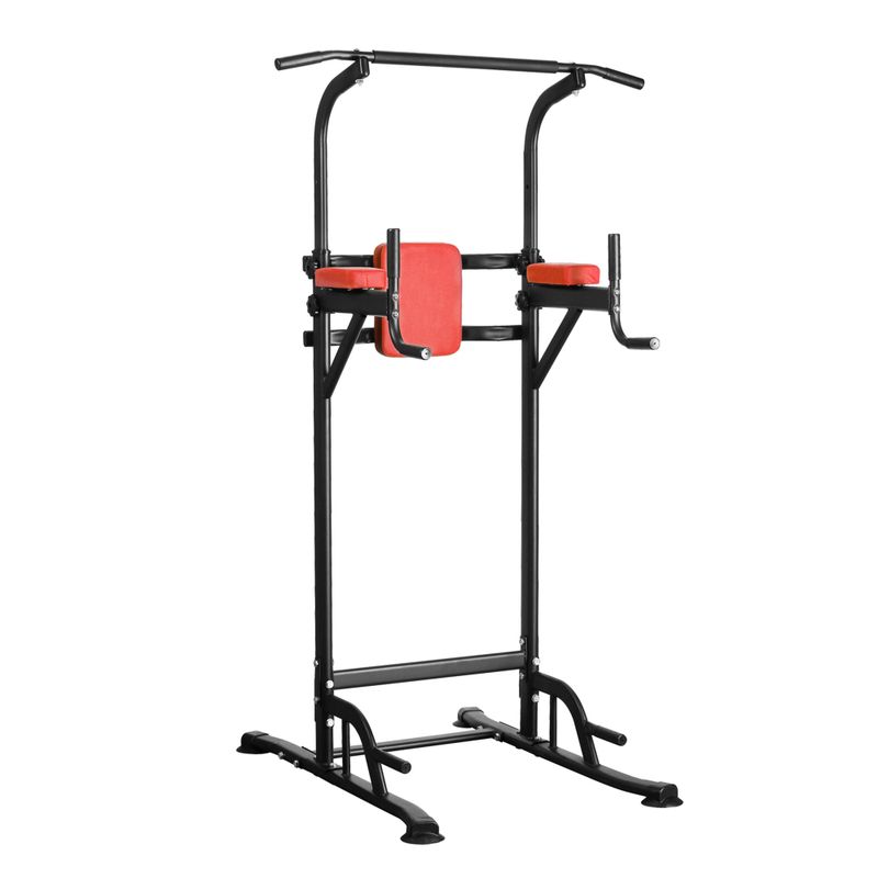 Ainfox Power Tower Exercise Equipment Adjustable Height for Your Home Gym - Red