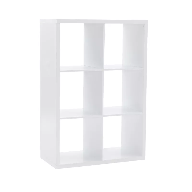 Greylee 6 Cubby Storage Cabinet White