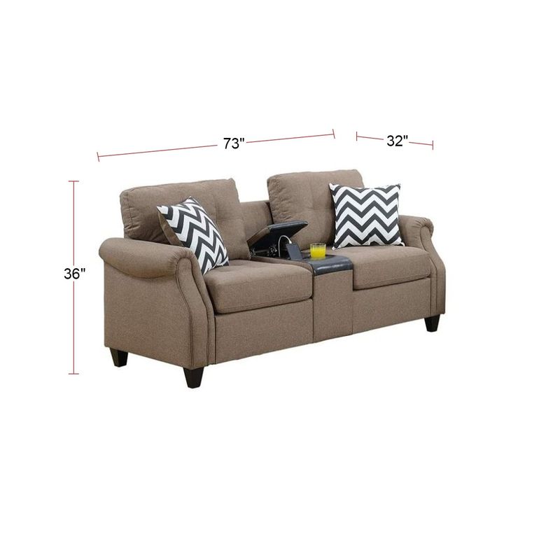 2 Piece Sofa Set With Accent Pillows - Blue Grey