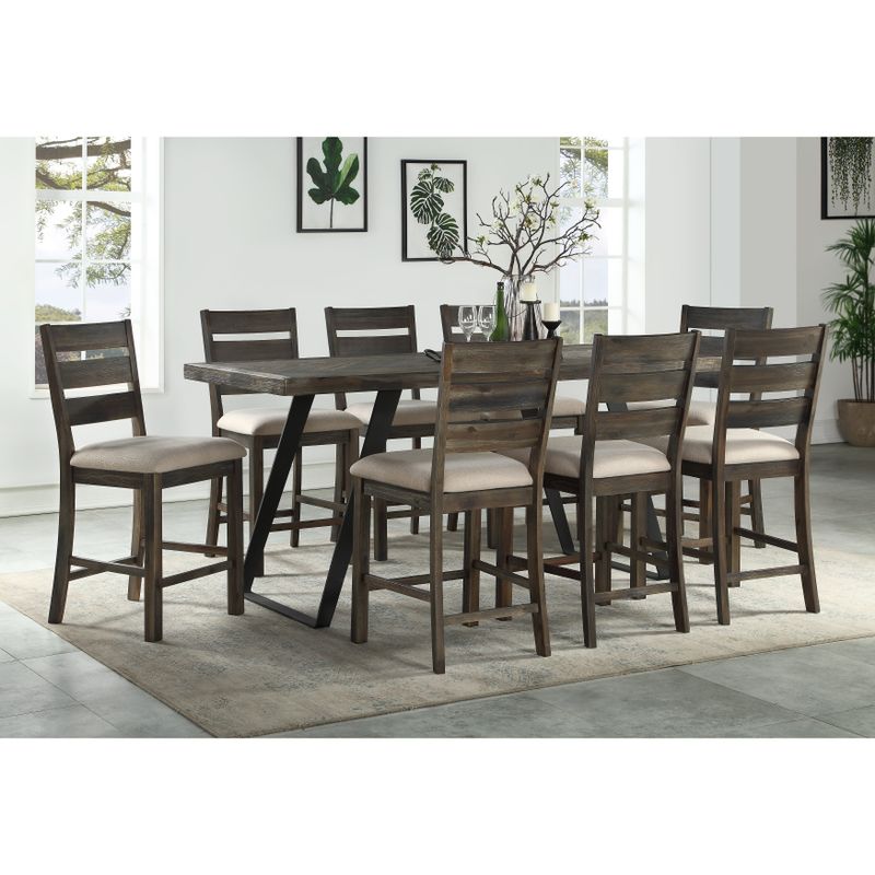 Somette Aspen Court Counter Height Dining Table - Charcoal
