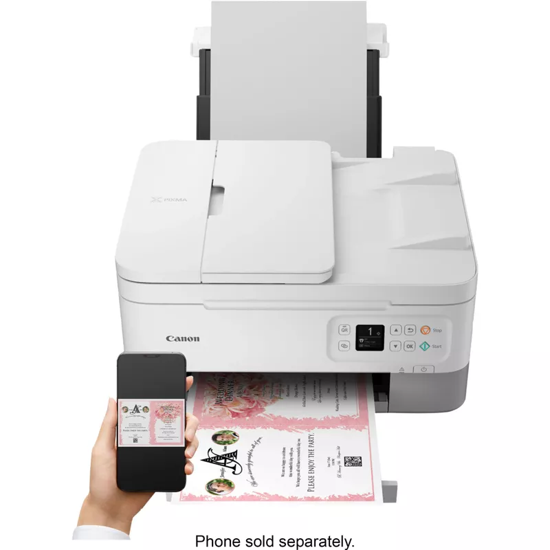 Canon - PIXMA TR7020a Wireless All-In-One Inkjet Printer - White