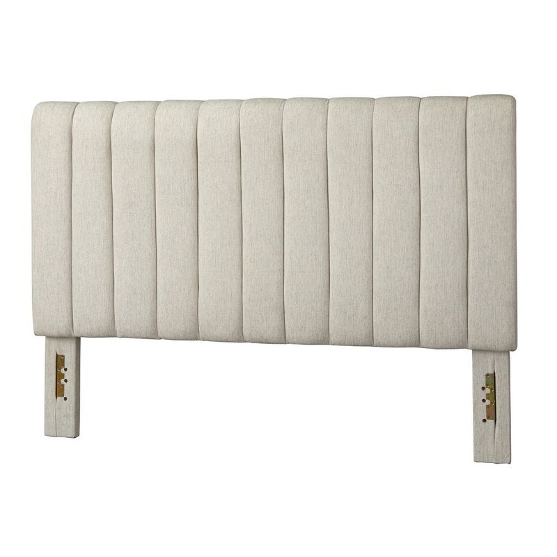 Lifestorey Teagan Queen Channel Upholstered Headboard - Taupe