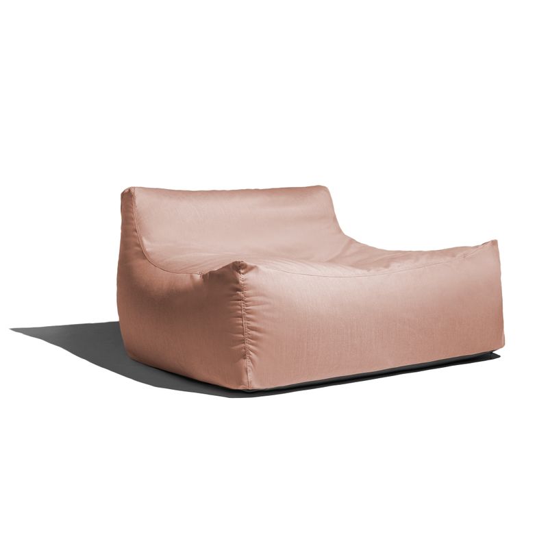 Jaxx Lavista Outdoor Bean Bag Loveseat / Modern Patio Sofa - tangerine-granite