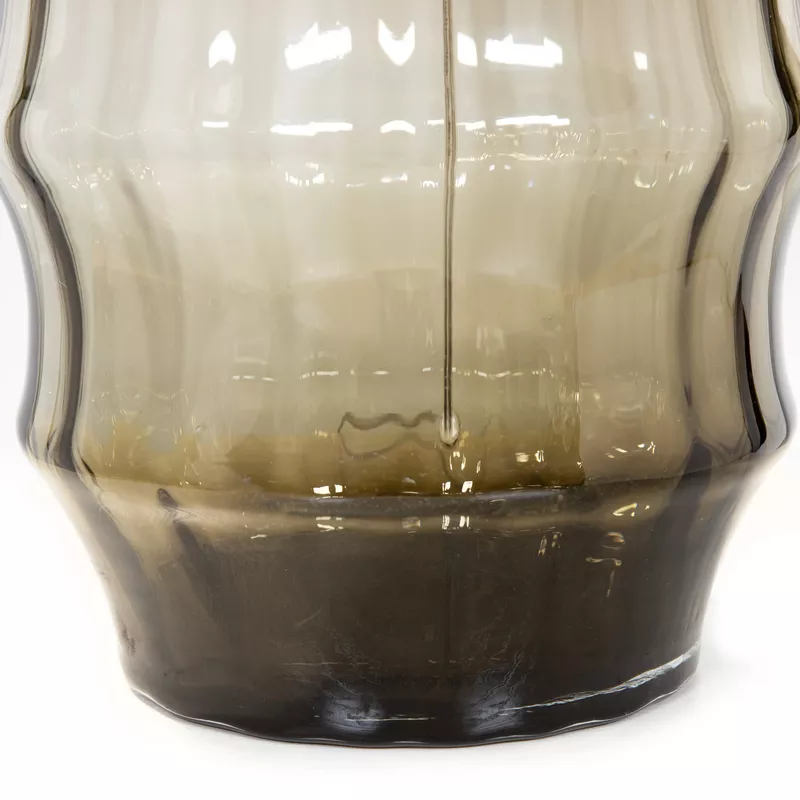 Contemporary Hand Blown Glass Table Lamp in Olive
