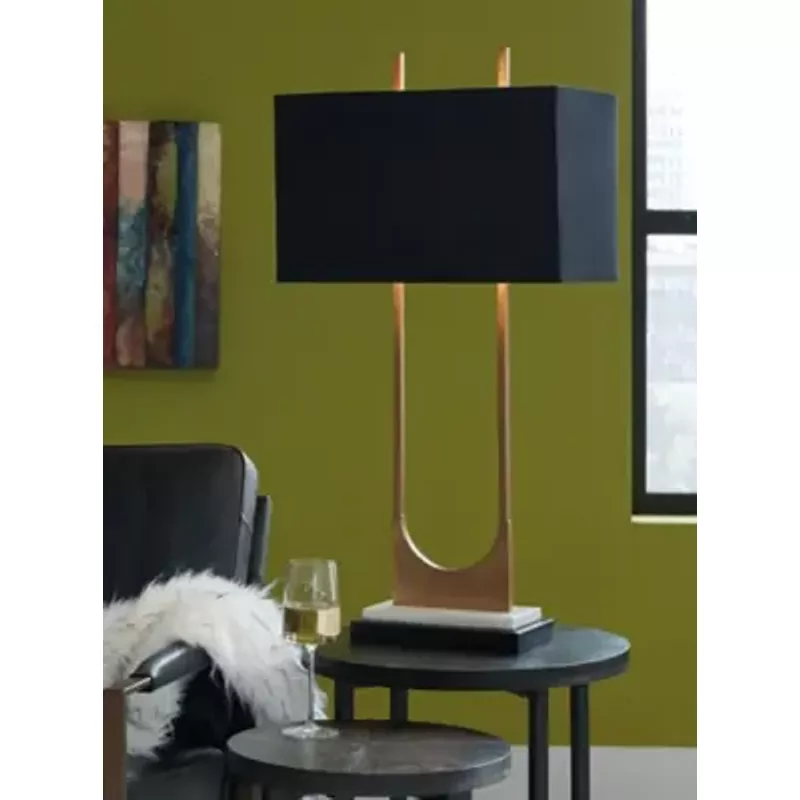 Brass Finish Malana Metal Table Lamp (1/CN)