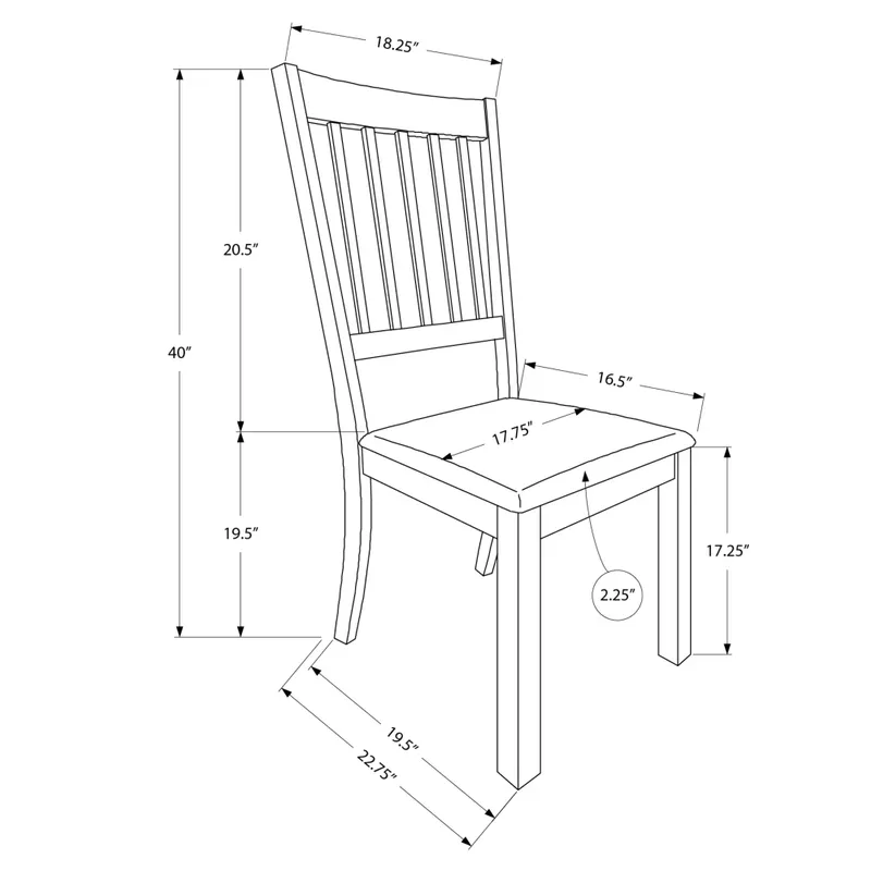 Dining Chair/ Set Of 2/ Side/ Upholstered/ Kitchen/ Dining Room/ Fabric/ Wood Legs/ Brown/ Beige/ Transitional