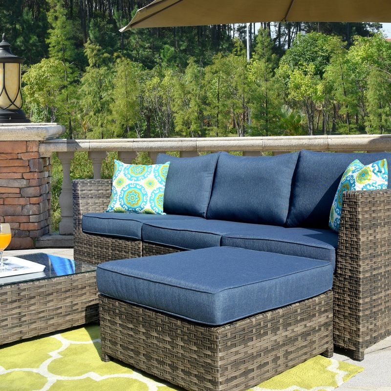 Rent to own OVIOS Patio Furniture Deep Seat Wicker 12piece Set with