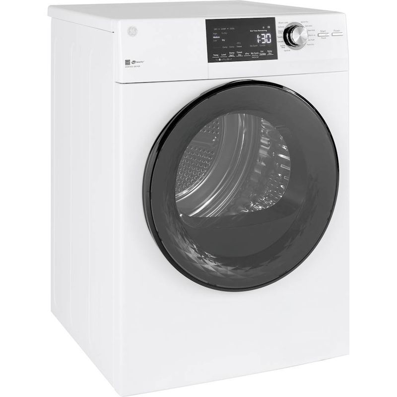 Angle Zoom. GE - 4.3 Cu. Ft. 14-Cycle Electric Dryer - White