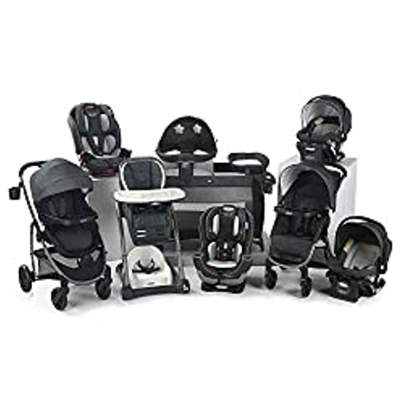 Graco FastAction SE Travel System | Includes Quick Folding Stroller and SnugRide 35 Lite Infant Car Seat, Redmond