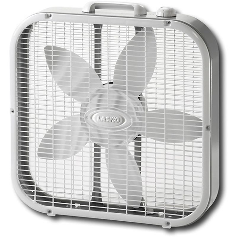 Angle Zoom. Lasko - 20 in. Air Circulating Box Fan with 3 Speeds - White