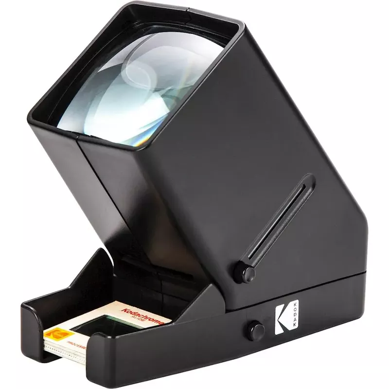 Kodak - 35mm Slides & Film Negatives - Battery Operation, 3X Magnification, LED Lighted Viewing - Black