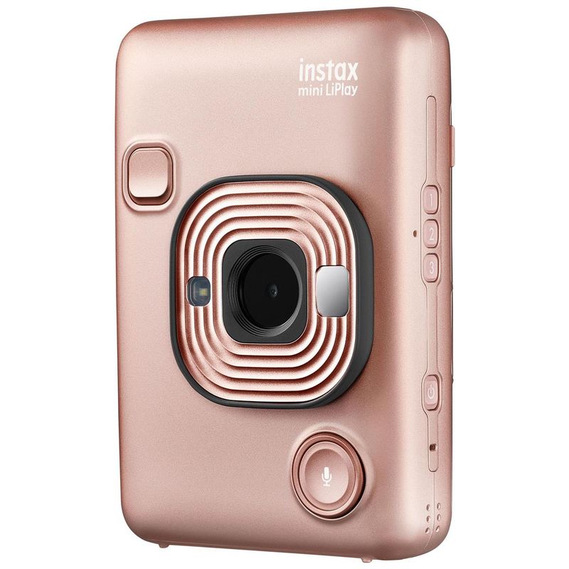 Fujifilm Instax Hybrid Mini LiPlay Instant Camera, Blush Gold