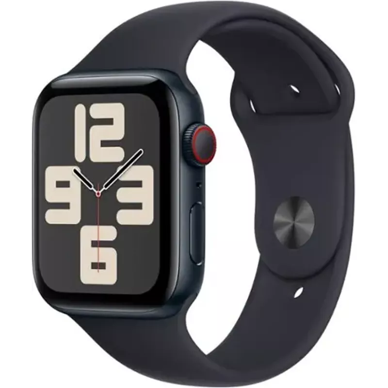 Apple Watch SE (GPS + Cellular) 44mm Midnight Aluminum Case with Midnight Sport Band - M/L - Midnight