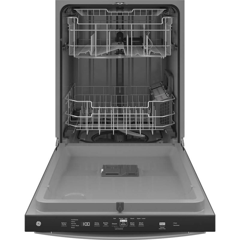 Ge 24" Fingerprint Resistant Stainless Steel Top Control Dishwasher With Sanitize Cycle & Dry Boost