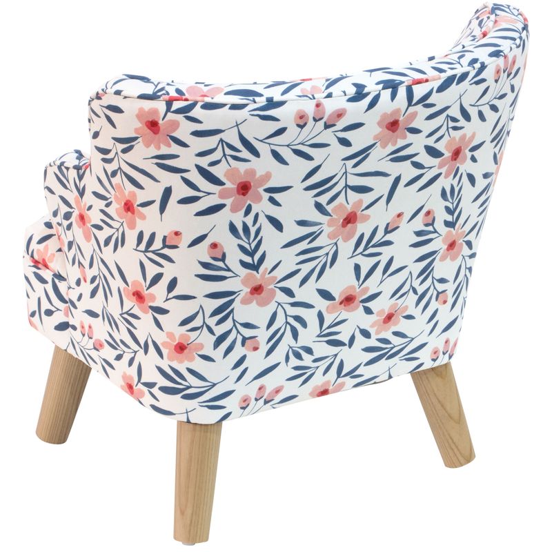 Skyline Furniture Kids Modern Chair in Fiona Floral Porcelain Blush - Pink