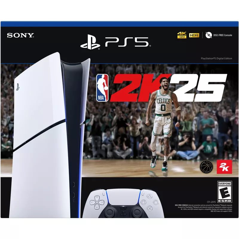 Sony - PlayStation 5 Slim Console Digital Edition - NBA 2K25 Bundle - Black