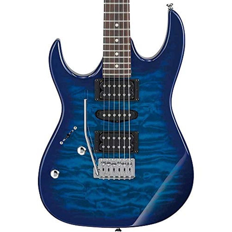 Ibanez Gio GRX70QAL Left-handed Electric Guitar, Rosewood Fingerboard, Transparent Blue Burst
