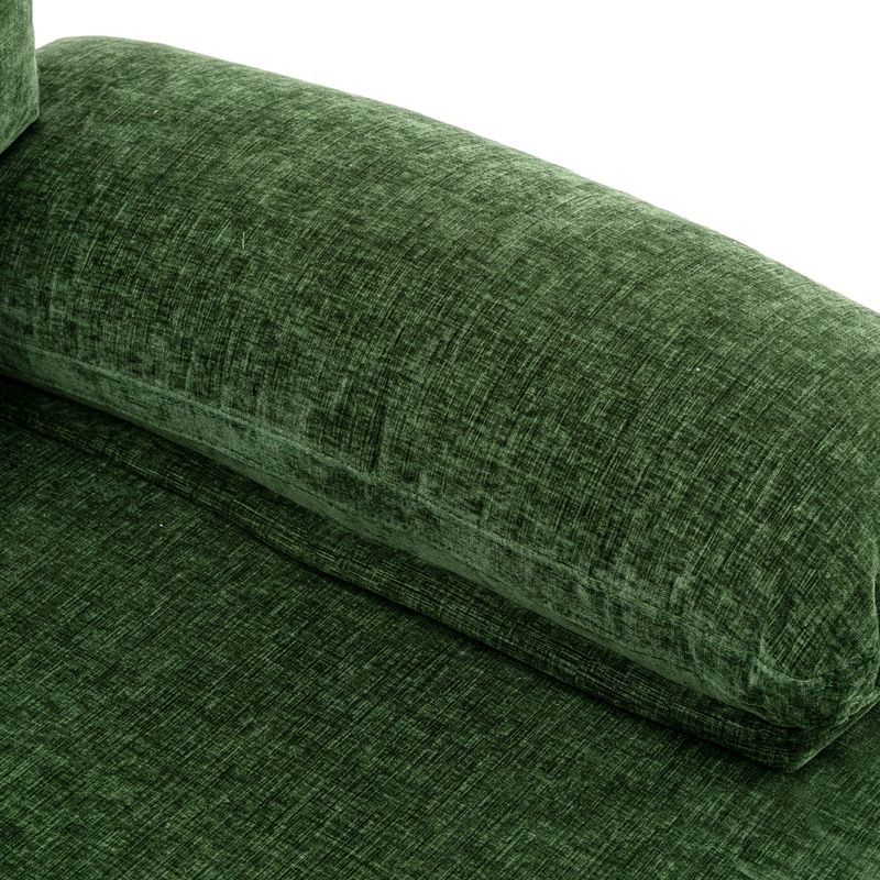 Fabric Symmetrical Modular Corner Sectional Sofa - Black