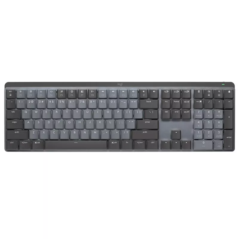 Logitech - MX Mechanical Full size Wireless Mechanical Tactile Switch Keyboard for Windows/macOS with Backlit Keys - Graphite
