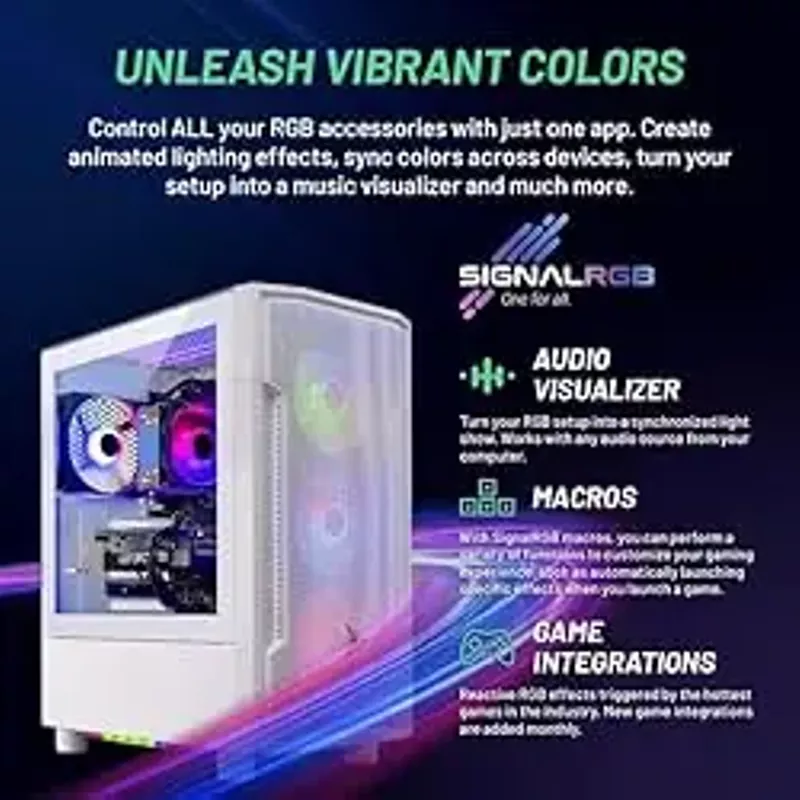 Skytech Archangel Gaming PC, Intel i5 14400F 2.5 GHz (4.7GHz Turbo Boost), NVIDIA RTX 4060 8GB GDDR6X, 2TB SSD, 32GB DDR5 RAM 5600 RGB, 650W Gold PSU, Wi-Fi, Win 11 Home