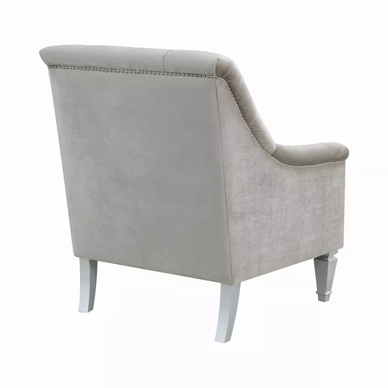 Avonlea Sloped Arm Tufted Chair Grey