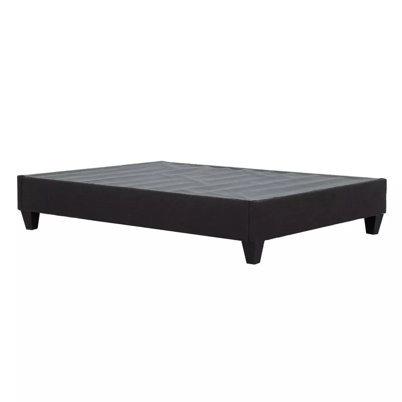 Carter Full Dark Grey Platform Bed with Equilibria 12 in. Pocket Spring Mattress