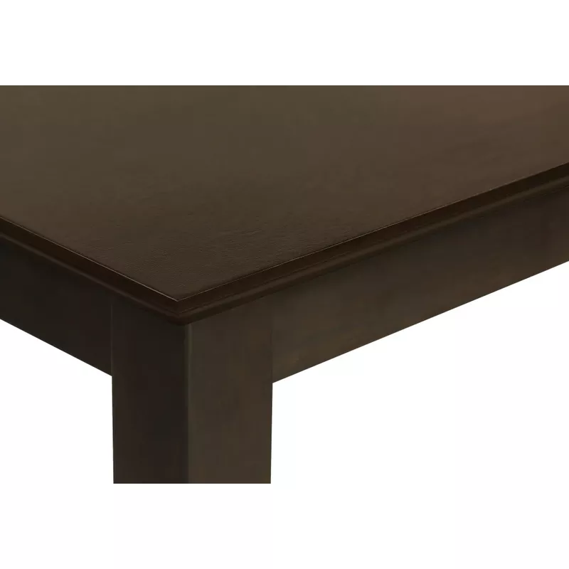 Dining Table/ 48" Rectangular/ Small/ Kitchen/ Dining Room/ Veneer/ Wood Legs/ Brown/ Transitional