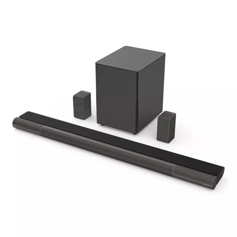 VIZIO - 5.1.4-Channel Elevate Soundbar with Wireless Subwoofer and Rotating Speakers for Dolby Atmos/DTS:X - Charcoal Gray