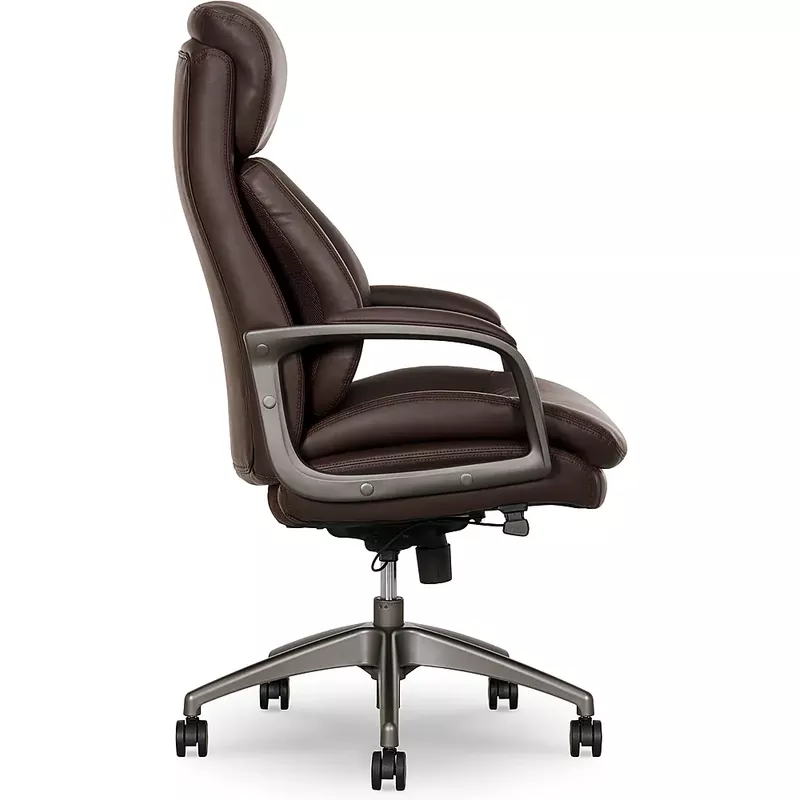 La-Z-Boy - Nova Executive Vegan Leather Office Chair with Air Lumbar Technology - Brown